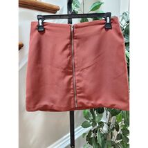 Forever21 Women's Brown Polyester Casual Pencil &amp; Straight Mini Skirt Me... - $21.78