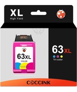 63XL Color Ink Cartridge for HP Envy 4510 4512 4520 Deskjet 3630 3632 36... - $39.71