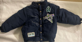 Buzz Lightyear Jacket Coat Blue Patches Kids Toddler 2T Toy Story 3 - $19.79