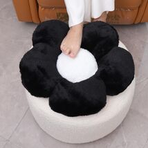 Flower Pouf Ottoman Full Foam 18x15 Inch Ivory Black Floor Pouf - $6.53 Flower Pouf Ottoman Full Foam 18x15 Inch Ivory Black Floor Pouf - $6.53