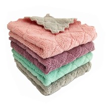 4-Pack 9.85&quot;X9.85&quot; Microfiber Cleaning Cloth?Dish Towels, Double-Sided D... - £9.57 GBP