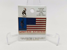 1996 Atlanta Olympics United States American Flag Lapel Pin Blue - £7.90 GBP