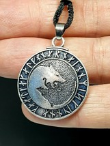 Odin Wolf Collar Rune Colgante Viking Odin&#39;s Geri Freki Norse Pagan Beaded Lace - £6.51 GBP