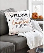 Lacourte Haunted Spiderwebs Decorative Pillow, BLACK, 20&quot; x 20&quot; - $31.68