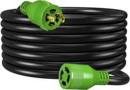 125/250V Up To 7500W 10 Gauge Sjtw Generator Extension Cord, Etl Listed,... - £56.21 GBP