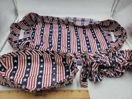 Longaberger Basket Liner 2000 Sparkler Star Spangled Stripe LOT/3 Servin... - $19.79