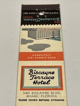 Front Strike Matchbook Covers The Biscayne Terrace Hotel Miami, FL gmg  Unstruck - £9.79 GBP