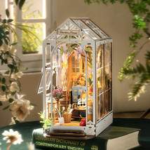 Robotime Rolife Garden House Book Nook Kit Book Shelf Insert Easy Assemb... - $85.38