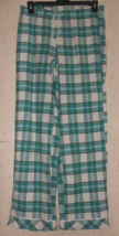 Excellent Womens Eddie Bauer Green Plaid Flannel Pajama Pants Size M - £19.81 GBP