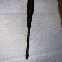 Vintage Wood Handle Screwdriver 95&quot; 3/8&quot; Blade Flathead Carpenters Tool - £5.93 GBP