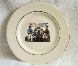 Vtg 1960 Handcrafted Dirigo Cabinet Plate Porcelain Delano Studios Seal Of Maine - £14.07 GBP