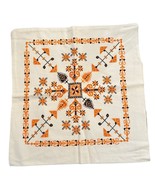 Vintage 70&#39;s style Pillow Case Cover Needlepoint Needlework Handmade 18x18 - $13.58
