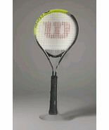 25&quot; Wilson US Open Tennis Racquet 3 7/8&quot; Grip Yellow Black White  Good C... - $14.53