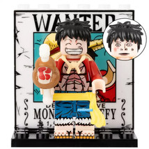 One Piece Monkey D. Luffy Custom Printed Lego Compatible Minifigure Bric... - $3.99