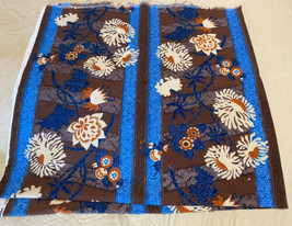 Vintage 60’s Screen Print Fabric~ 48” X 52”~Bloomcraft w/Stain Repellent - £15.83 GBP