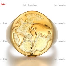 18 Karat, 22 Karat Echt Massiv Gelbgold Weltkarte Travellers Signet Herr... - $2,212.56+