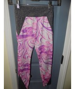 Justice Active Gray/Pink /Purple Swirl Leggings Size 8 Girl&#39;s EUC - £14.54 GBP