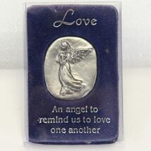 Russ Berrie Love Angel in My Pocket Pewter Coin 0.8" w x 1" h x 0.1" t NEW - $12.73