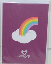 Lovepop LP1859 Rainbow Pop Up Card  Slide Out Note Envelope Cellophane Wrap - £10.38 GBP