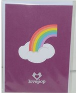 Lovepop LP1859 Rainbow Pop Up Card  Slide Out Note Envelope Cellophane Wrap - £10.26 GBP