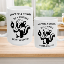Funny Skunk Mug Gag Gift Don't Be a Stinker Be a Thinker Animal Lover Co... - $11.87+