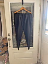 Awearness Kenneth Cole Black Pants Mens 38X32 Wool Blend Dress Slacks St... - $17.77