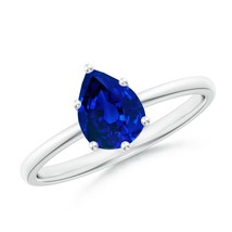 ANGARA Lab-Grown Ct 1.15 Blue Sapphire Solitaire Engagement Ring in 14K Gold - £629.16 GBP
