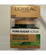 L&#39;Oreal Paris Pure Sugar Scrub Purify &amp; Unclog 3 Pure Sugars + Kiwi 1.7 ... - $5.76