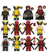 12Pcs Marvel Deadpool Wolverine Minifigure Magneto Colosus Mini Block Fi... - €24,15 EUR