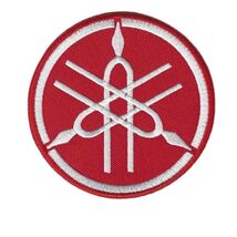 YAMAHA IRON ON PATCH 3.3" Embroidered Applique Red Motorcycle Racing Biker - $4.95