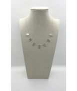 Kendra Scott Meadow Silver White Mother of Pearl Station Necklace - £58.25 GBP