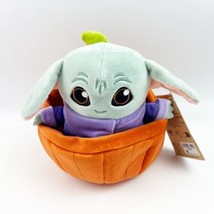 NEW Disney Store Mandalorian Grogu Baby Soft Yoda Plush Pumpkin Purple Top NWT - £15.46 GBP