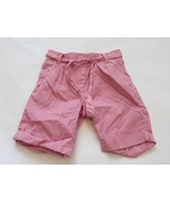 Janie and Jack Pink cuffed Bermuda shorts tie belt 4T EUC - $10.35