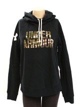 Under Armour Favorite Fleece Black Hoodie Sweatshirt Camo Logo Women&#39;s NWT - $79.99