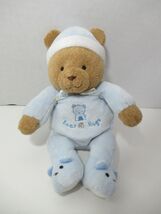 Carters Child Of Mine Plush Brown Teddy Rattle Bear Hugs blue pjs hat sl... - $39.10