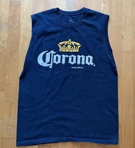 Corona Navy Blue Sleeveless T-Shirt Size Medium from Cancun Mexico - £10.10 GBP