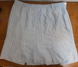 Bobby Chan Blue Pinstripe Size 14 Silk Cotton Skort Golf Tennis Athleta  - $535.22 MXN