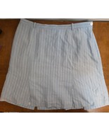 Bobby Chan Blue Pinstripe Size 14 Silk Cotton Skort Golf Tennis Athleta  - $528.76 MXN