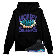 Aquatone 6 Bright Concord Black Retro Vibrant Aqua Hoodie Match MNS - £49.54 GBP+