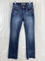 BKE Buckle Aiden Bootleg Jeans Blue Denim Men&#39;s Size 27x32.5 Whiskered Faded - £24.69 GBP