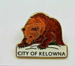 City of Kelowna BC British Columbia Canada Bear Collectible Pin Pinback ... - £10.96 GBP