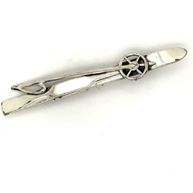 Vintage Sterling Signed Beau Detailed Snow Sports Ski with Pole Long Bar Brooch - £31.14 GBP