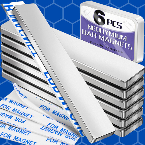 Durable Waterproof Neodymium Magnets with Double-Sided Adhesive - 60 x 10mm Item image 11