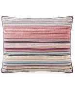 Martha Stewart Holiday Rustic Red Yarn-Dye Striped Cotton Standard Pillo... - £35.39 GBP