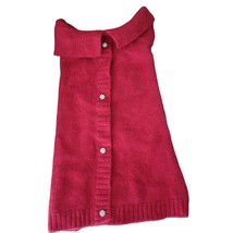 Dog Puppy Wool Blend Sweater Medium Red Pet Outfit Christmas Holiday - £10.51 GBP
