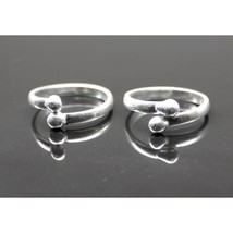 Real Sterling Plata Dedo Del Pie Anillos Indio Hecho a Mano Bichia Par - £15.18 GBP