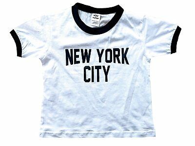 Primary image for SCREENPRINTED! New York City Toddler John Lennon Ringer Baby Tee Beatles T-Shirt