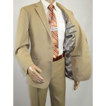 Men Renoir Suit Separate Super 140 Wool Two Button Classic Fit 508-4 Beige New image 11