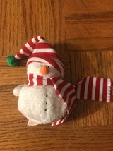 Ty Jingle Beanies Mr Frost Snowman Babies 4&quot; Toy w/ Mint Tag - $14.73