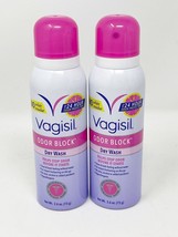 Lot of 2- Vagisil Odor Block Dry Wash Spray 2.6 oz  NEW - £12.07 GBP